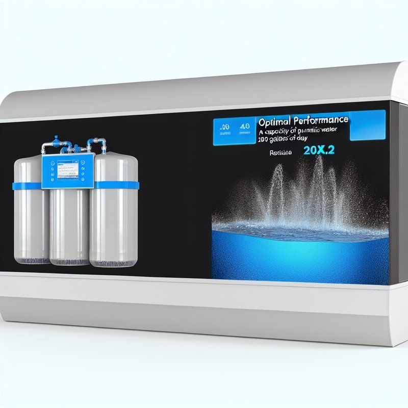 Optimal Performance Water Treatment System with 20×2 Display and 200 Gallons Per Day Capacity